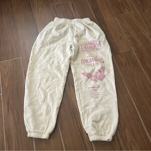 YoungLA Sweatpants Womens Small Young Dreamers Club Butterfly Joggers Graphic